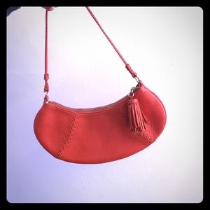 Pebbled leather small shoulder bag